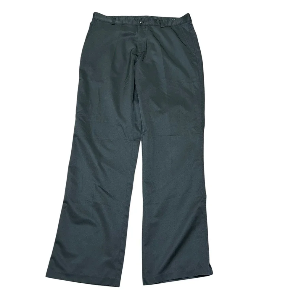 Adidas ClimaLite Golf Pants Mens 34x34 Black Athletic‎ 3 Stripe Back Lightweight